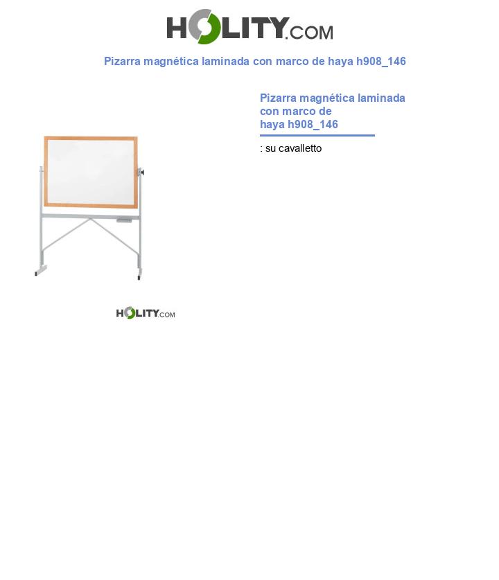 Pizarra magnética laminada con marco de haya h908_146