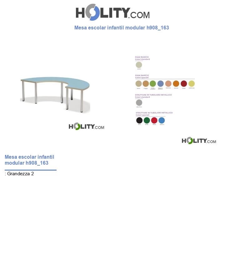 Mesa escolar infantil modular h908_163