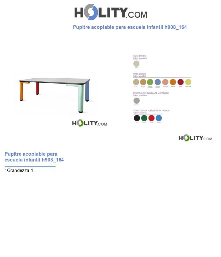 Pupitre acoplable para escuela infantil h908_164