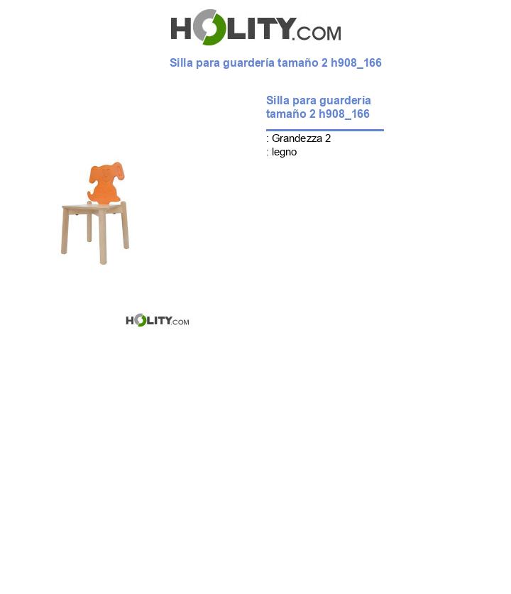 Silla para guardería tamaño 2 h908_166