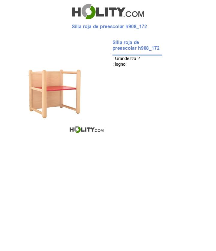 Silla roja de preescolar h908_172