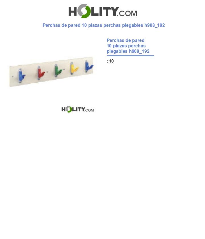 Perchas de pared 10 plazas perchas plegables h908_192