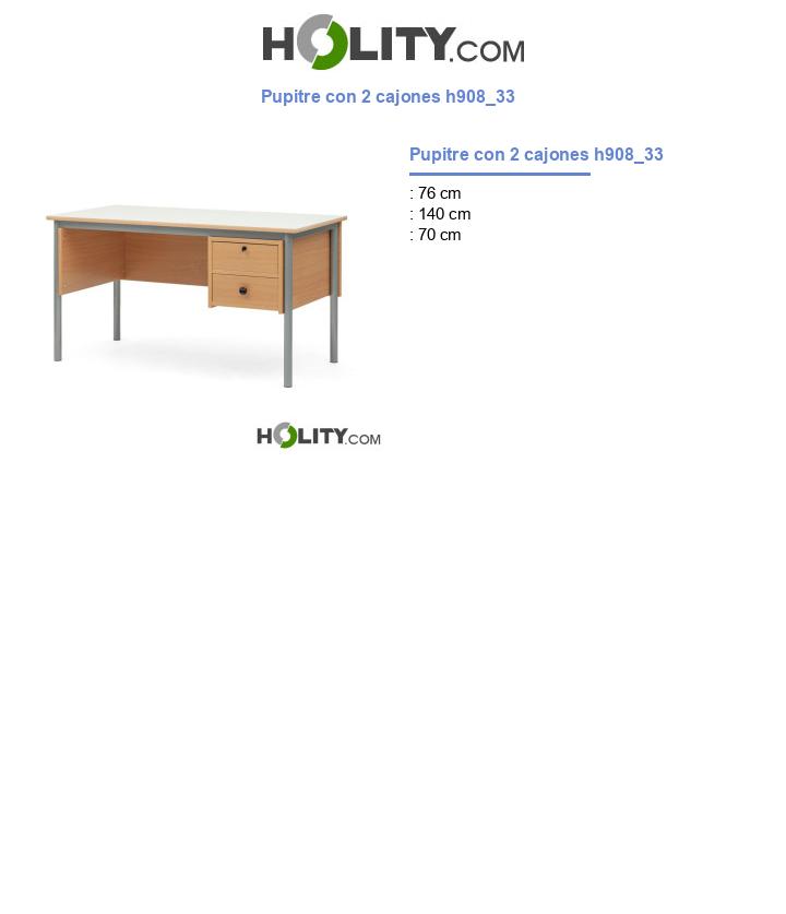 Pupitre con 2 cajones h908_33