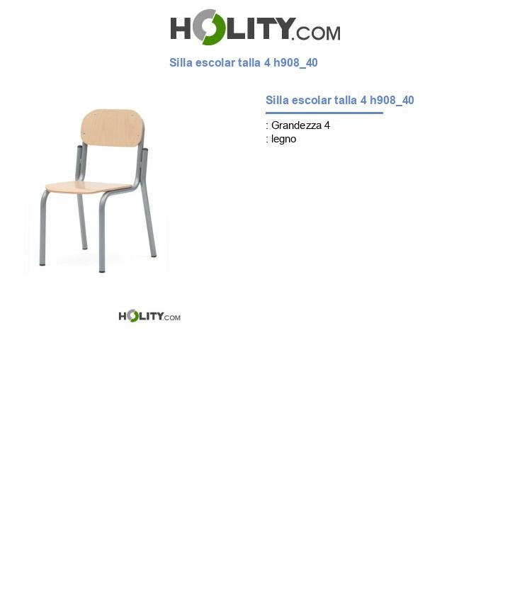 Silla escolar talla 4 h908_40