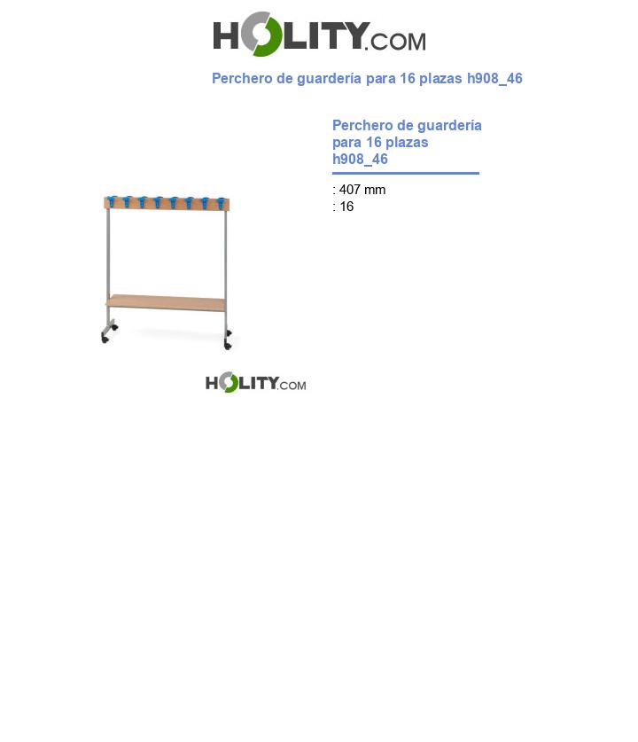 Perchero de guardería para 16 plazas h908_46
