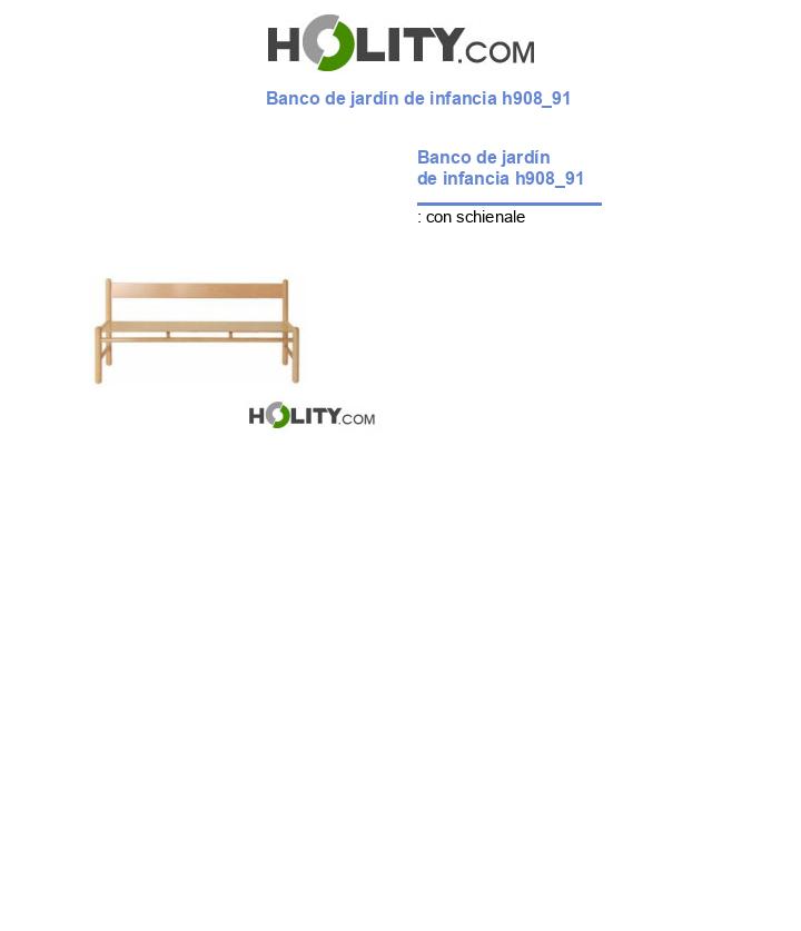 Banco de jardín de infancia h908_91