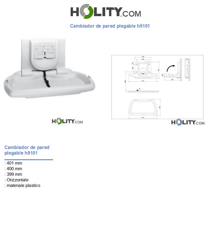 Cambiador de pared plegable h9101
