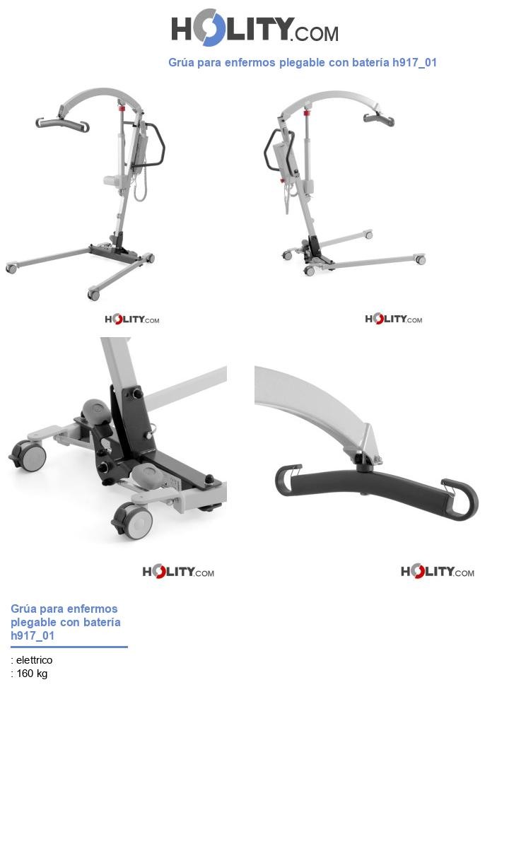 Grúa para enfermos plegable con batería h917_01