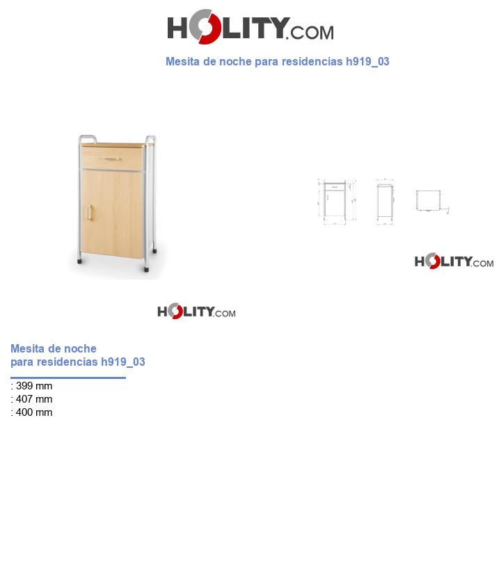 Mesita de noche para residencias h919_03