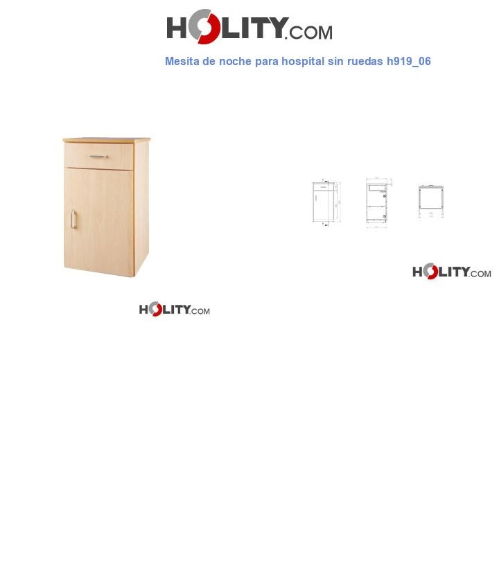 Mesita de noche para hospital sin ruedas h919_06