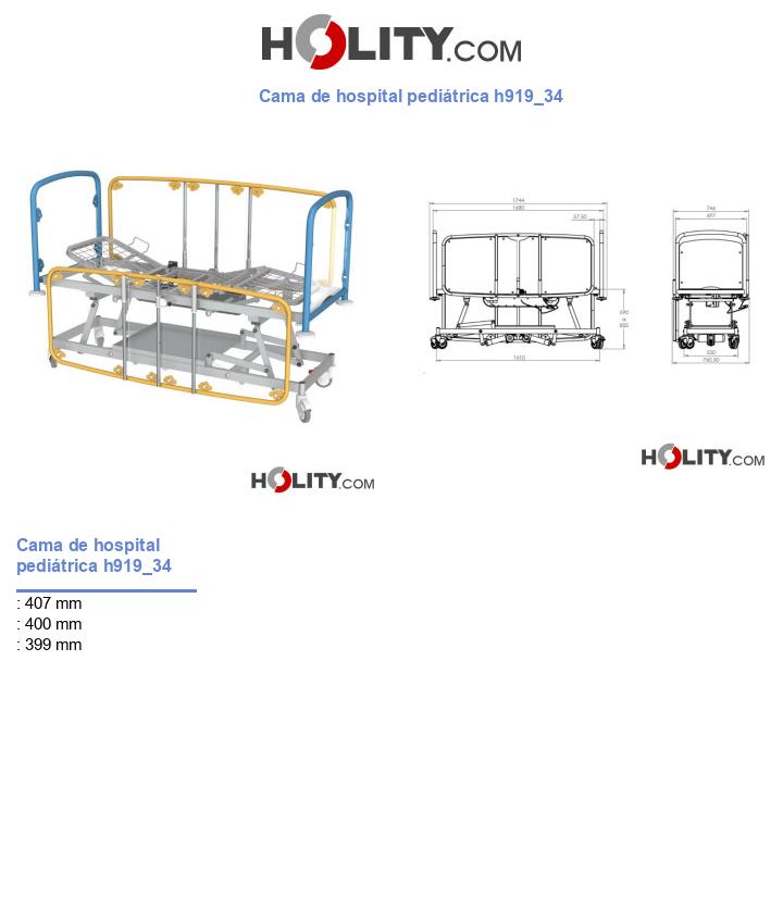 Cama de hospital pediátrica h919_34