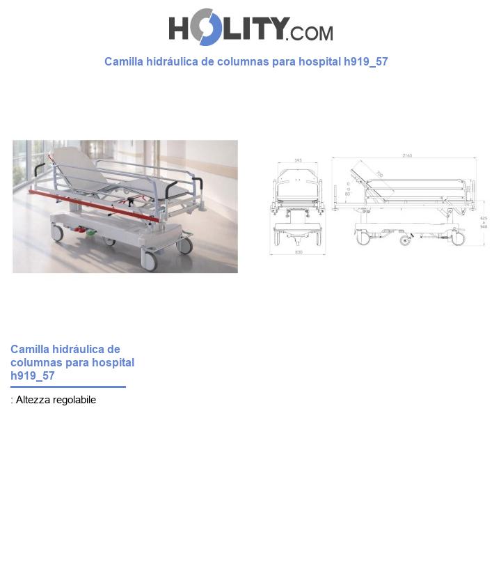Camilla hidráulica de columnas para hospital h919_57
