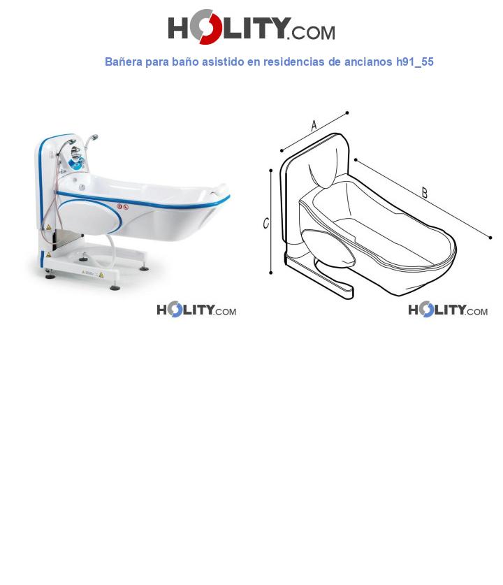 Bañera para baño asistido en residencias de ancianos h91_55