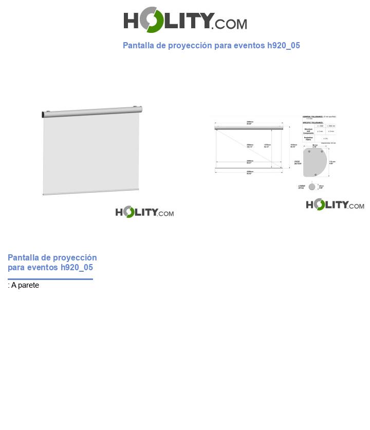 Pantalla de proyección para eventos h920_05