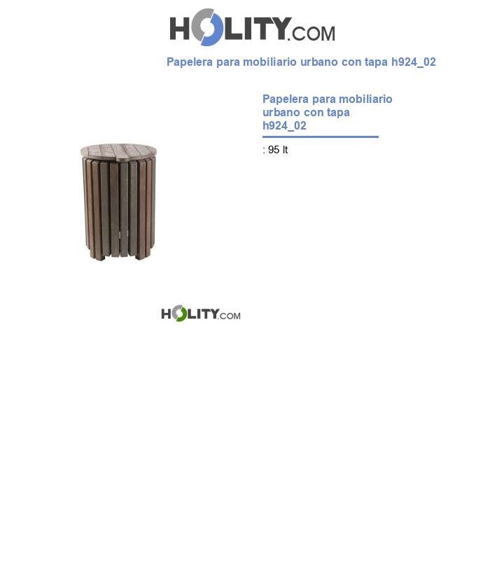 Papelera para mobiliario urbano con tapa h924_02