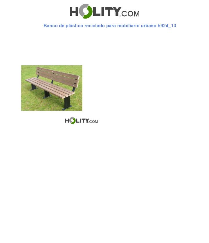 Banco de plástico reciclado para mobiliario urbano h924_13