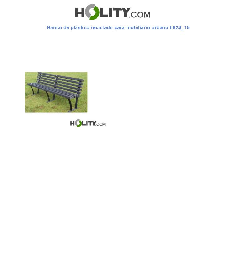 Banco de plástico reciclado para mobiliario urbano h924_15