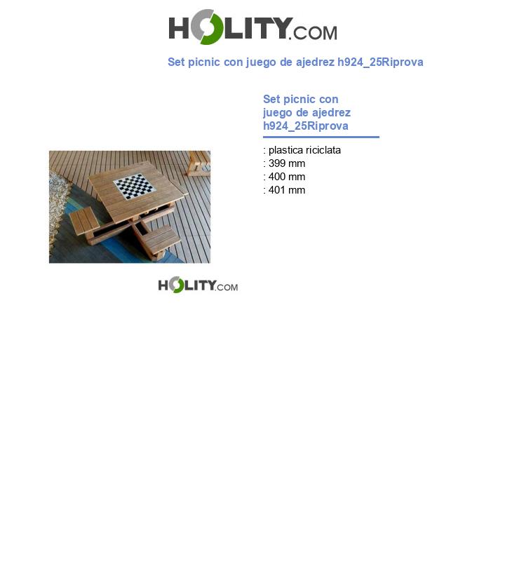 Set picnic con juego de ajedrez h924_25Riprova
