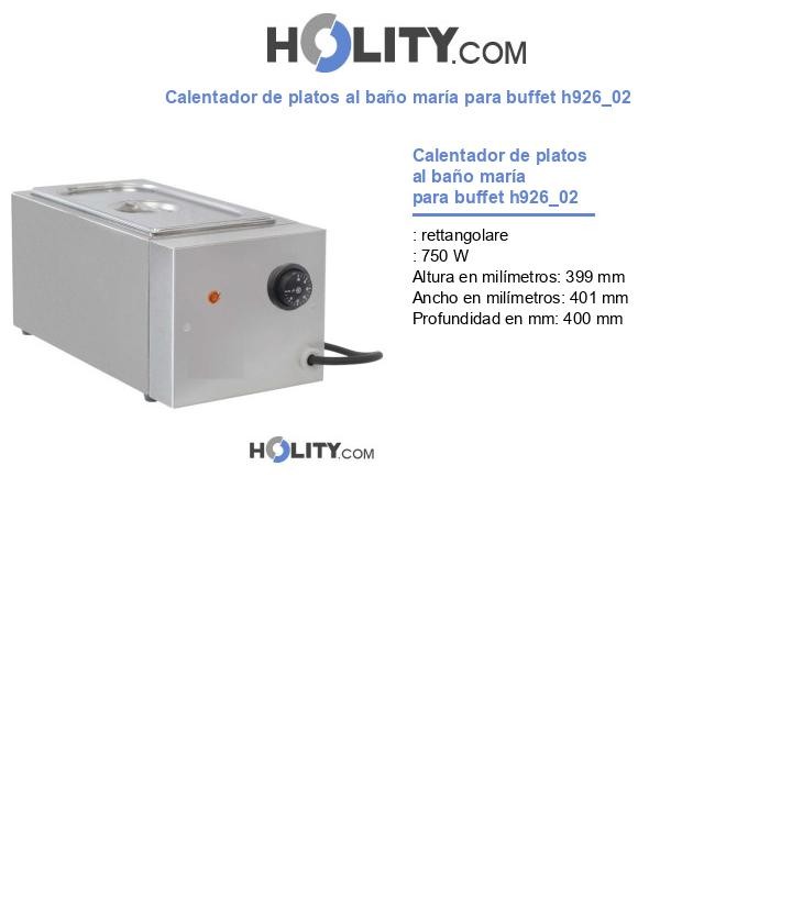 Calentador de platos al baño maría para buffet h926_02