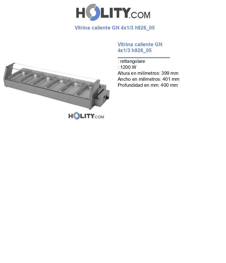 Vitrina caliente GN 4x1/3 h926_05