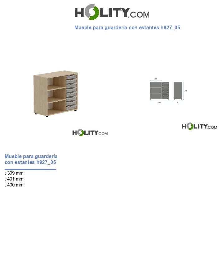 Mueble para guardería con estantes h927_05