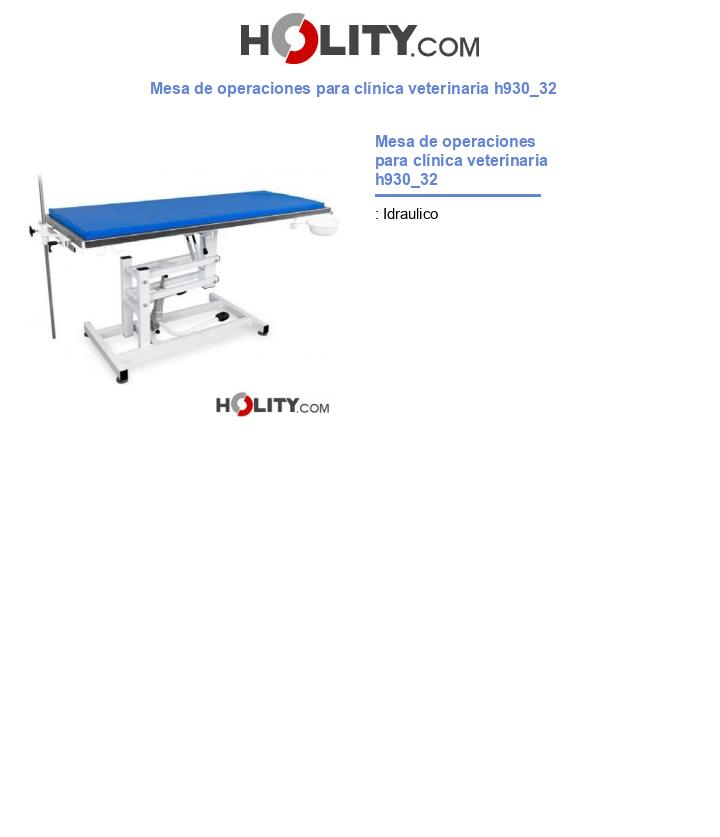 Mesa de operaciones para clínica veterinaria h930_32