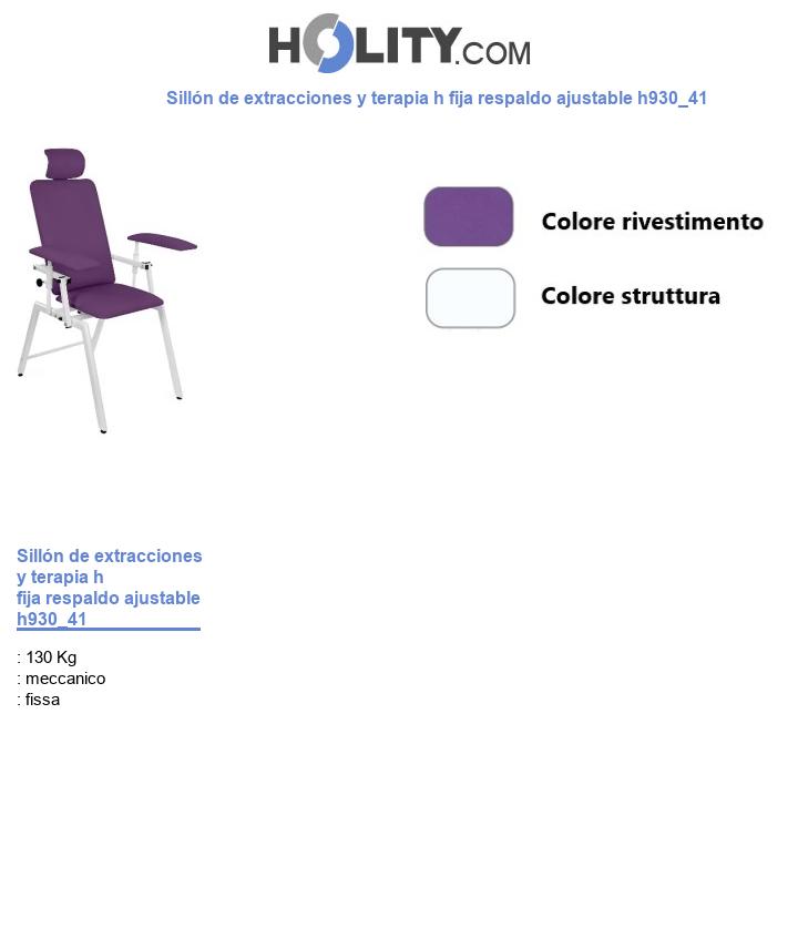 Sillón de extracciones y terapia h fija respaldo ajustable h930_41