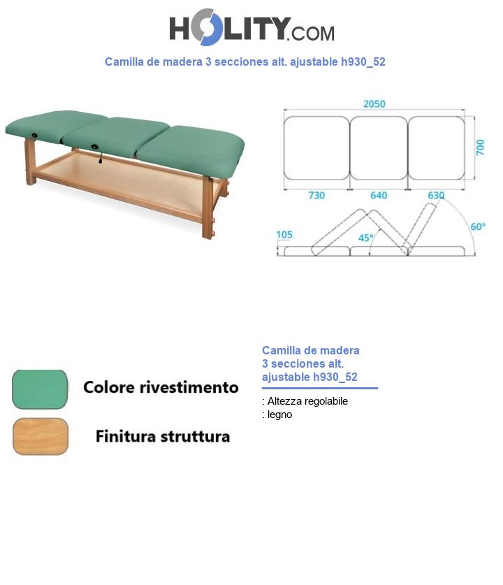Camilla de madera 3 secciones alt. ajustable h930_52