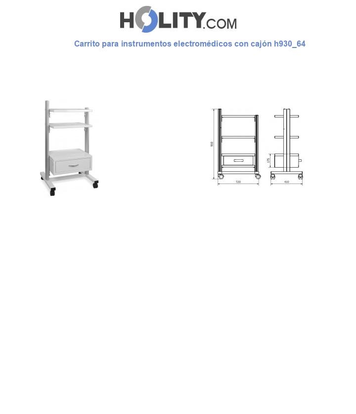 Carrito para instrumentos electromédicos con cajón h930_64