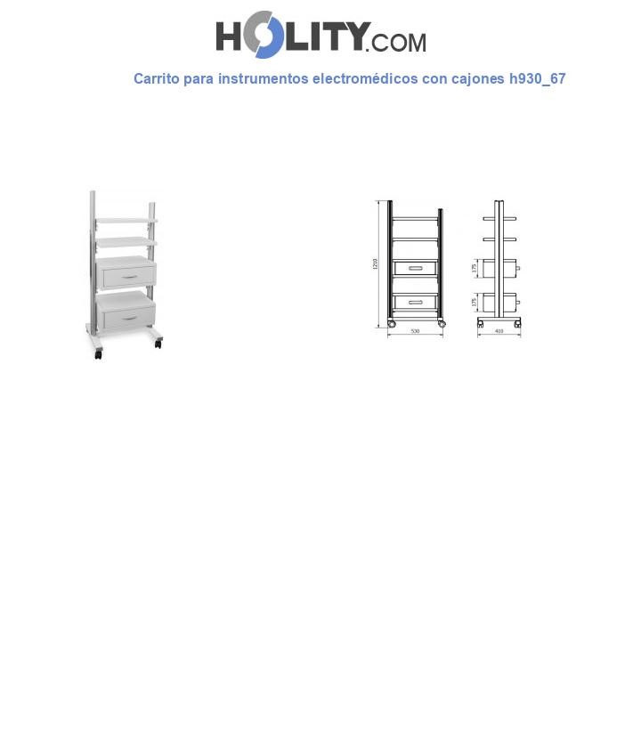 Carrito para instrumentos electromédicos con cajones h930_67