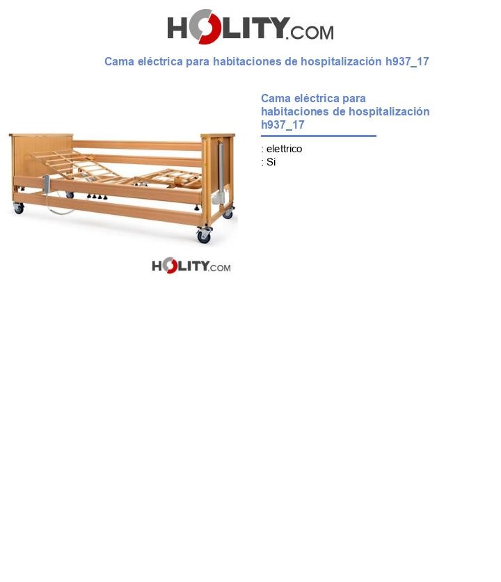 Cama eléctrica para habitaciones de hospitalización h937_17