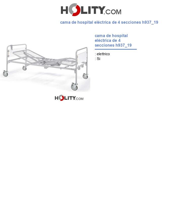cama de hospital eléctrica de 4 secciones h937_19