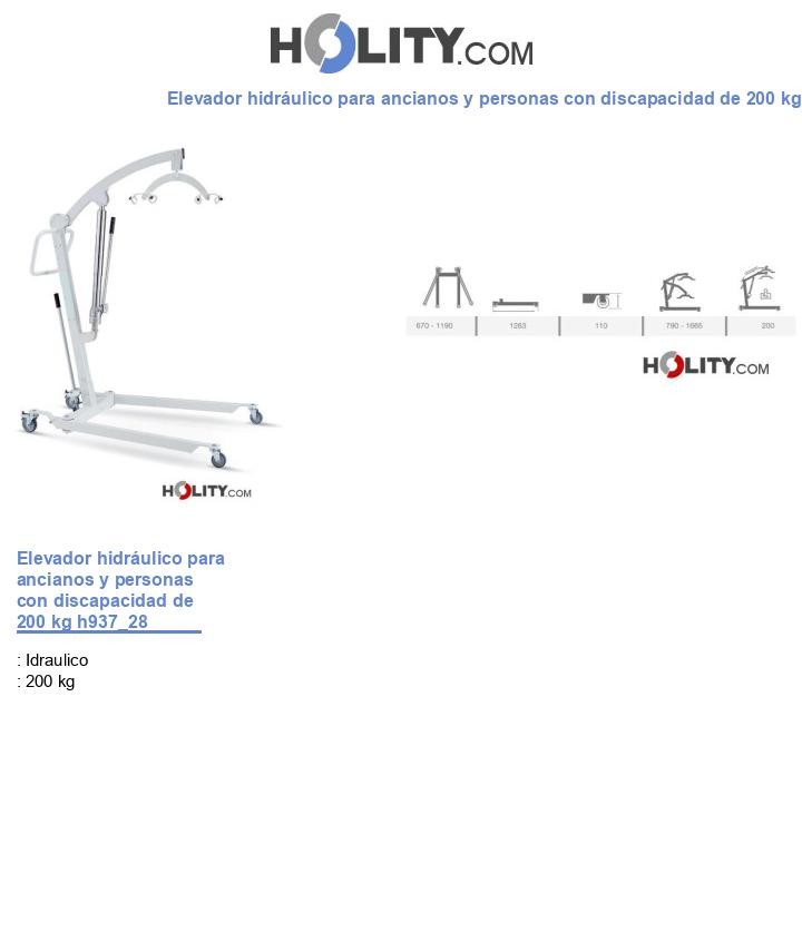 Elevador hidráulico para ancianos y personas con discapacidad de 200 kg h937_28