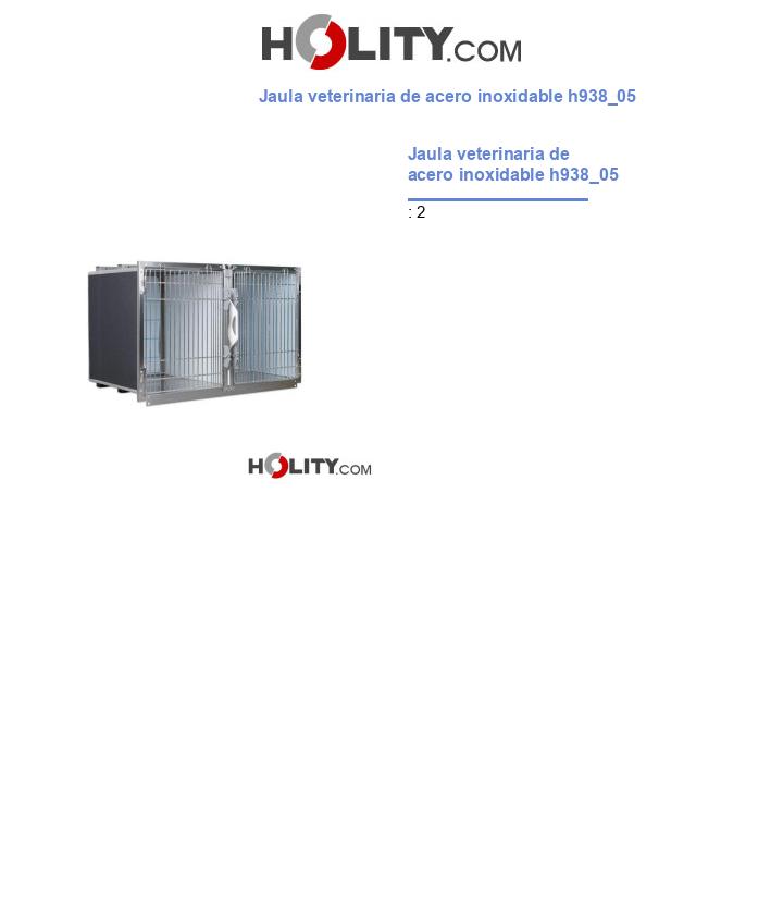 Jaula veterinaria de acero inoxidable h938_05