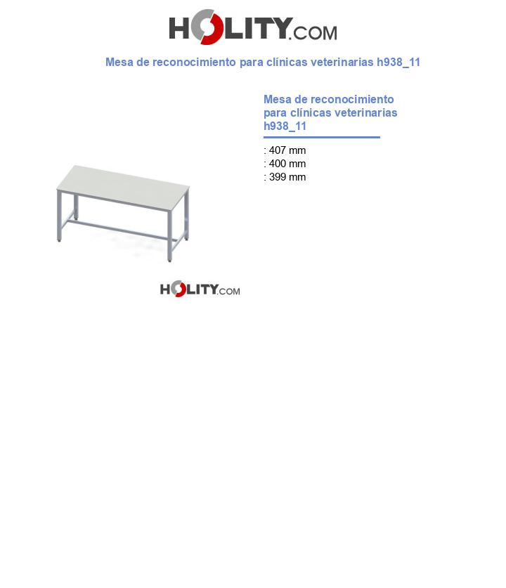 Mesa de reconocimiento para clínicas veterinarias h938_11