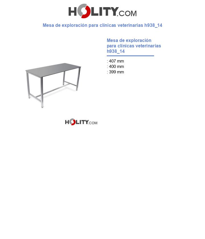 Mesa de exploración para clínicas veterinarias h938_14