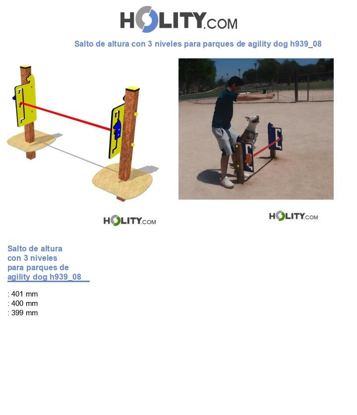 Salto de altura con 3 niveles para parques de agility dog h939_08