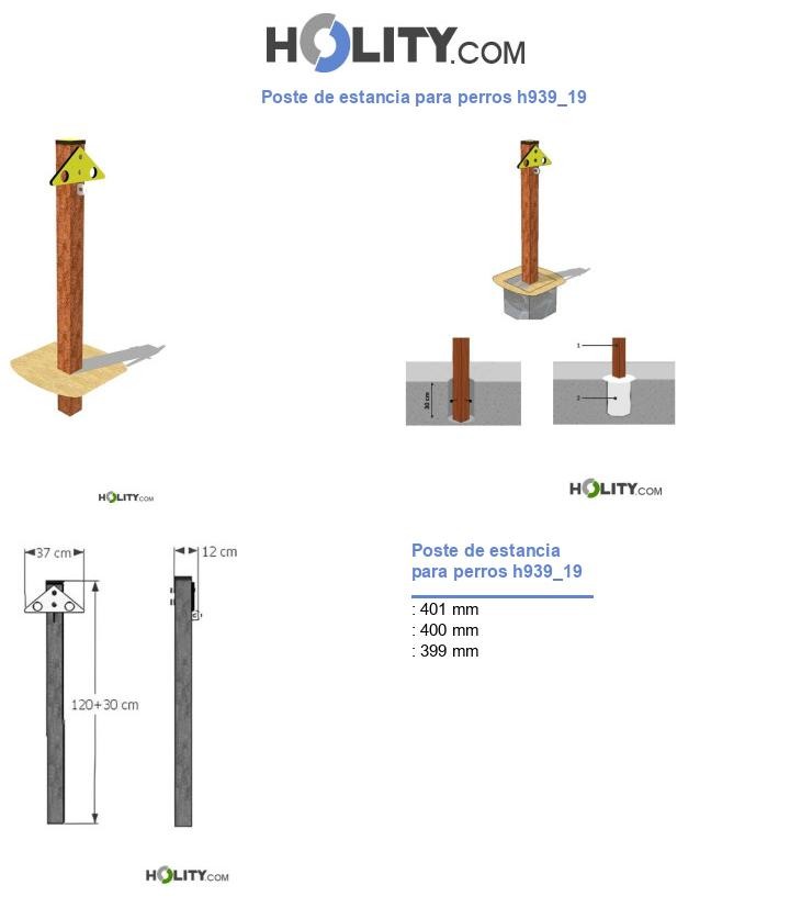 Poste de estancia para perros h939_19