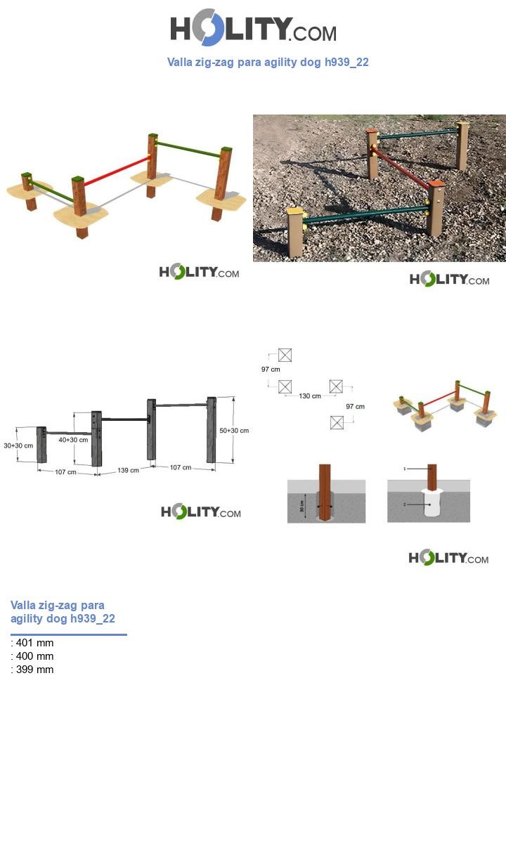 Valla zig-zag para agility dog h939_22