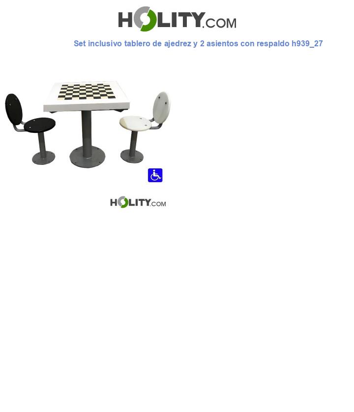 Set inclusivo tablero de ajedrez y 2 asientos con respaldo h939_27