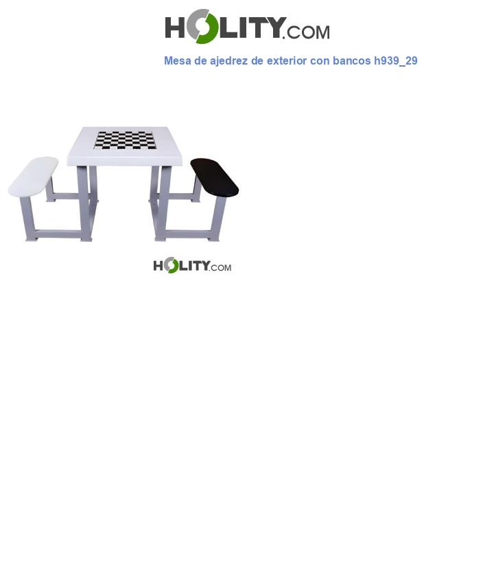 Mesa de ajedrez de exterior con bancos h939_29