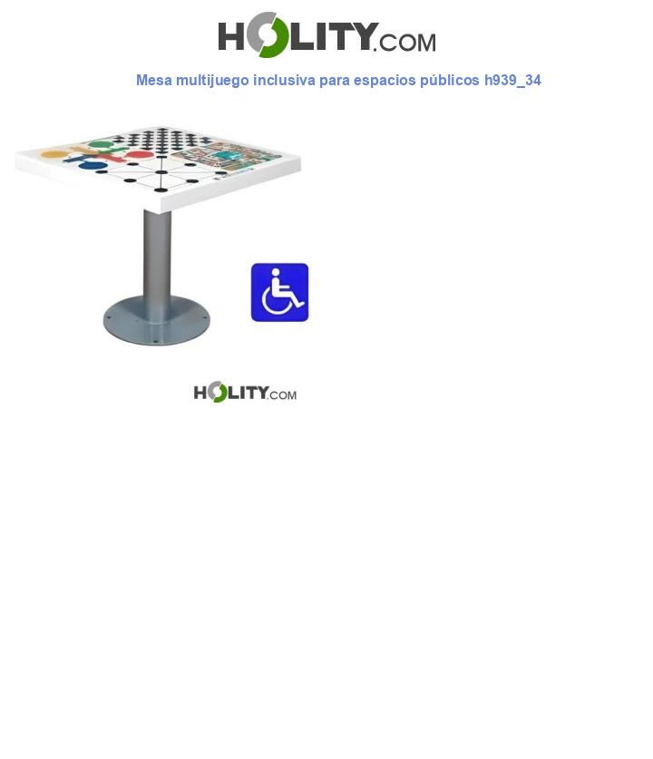 Mesa multijuego inclusiva para espacios públicos h939_34