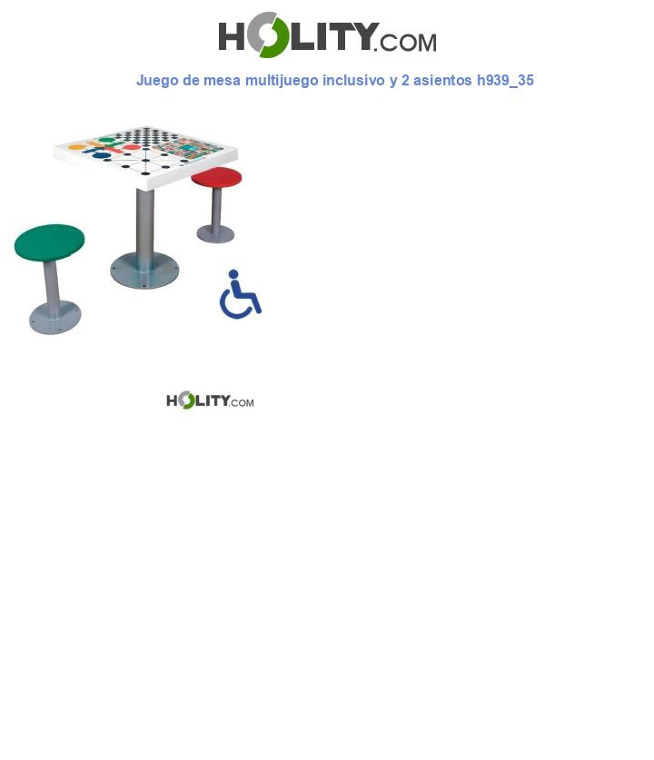 Juego de mesa multijuego inclusivo y 2 asientos h939_35
