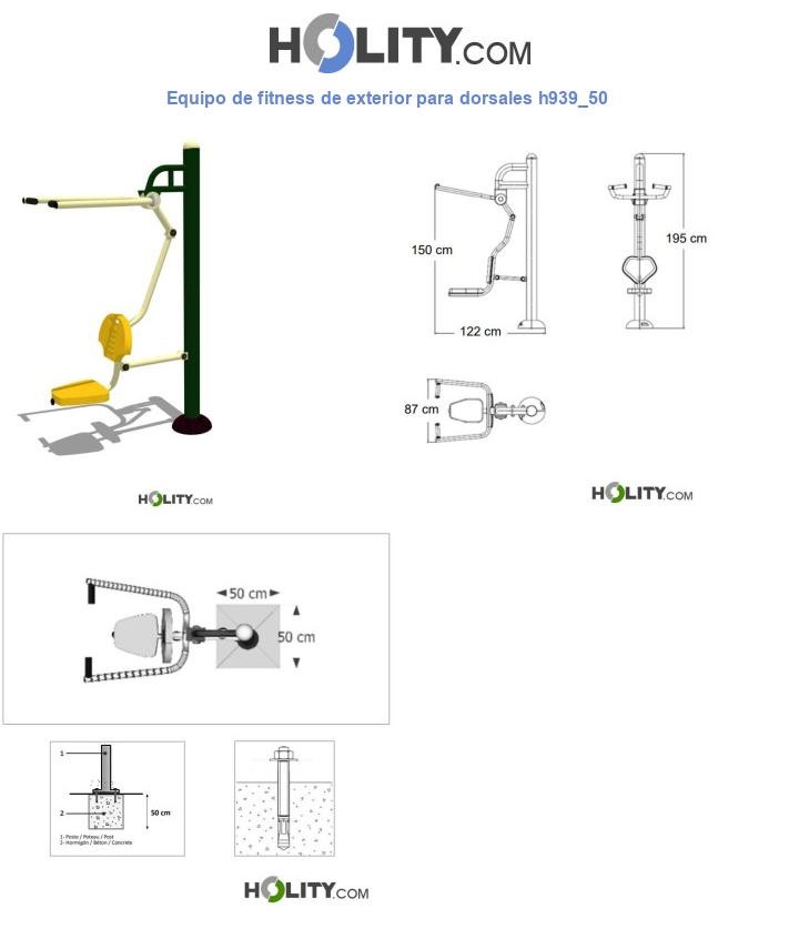 Equipo de fitness de exterior para dorsales h939_50