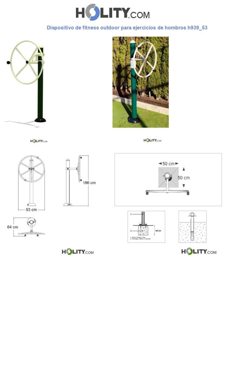 Dispositivo de fitness outdoor para ejercicios de hombros h939_53