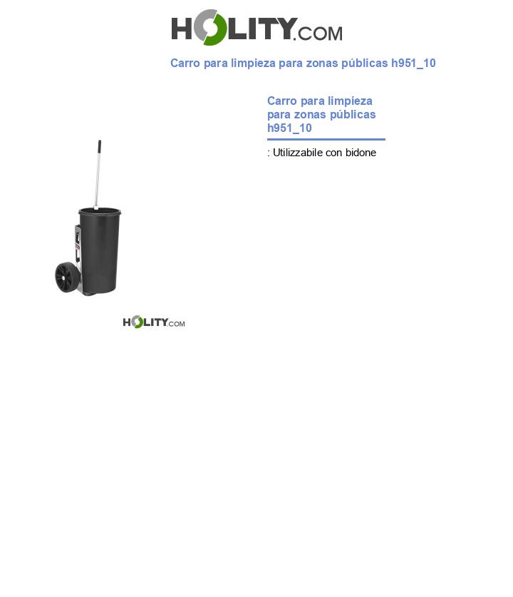 Carro para limpieza para zonas públicas h951_10
