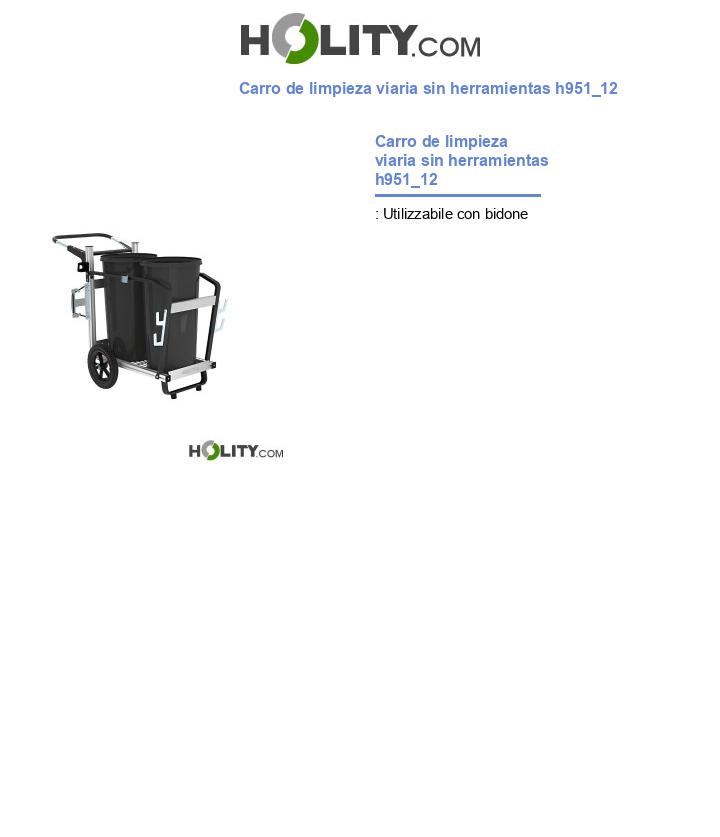 Carro de limpieza viaria sin herramientas h951_12