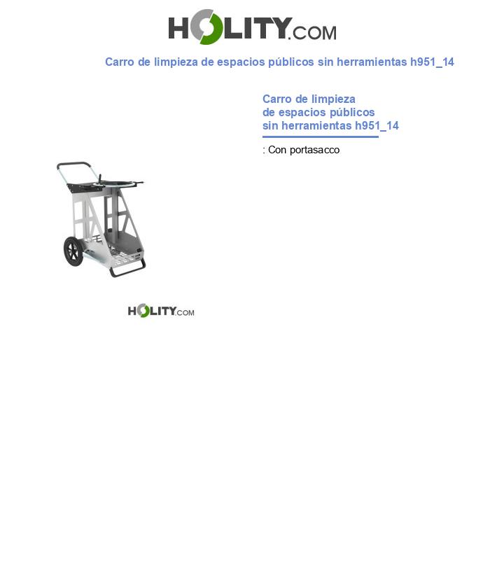 Carro de limpieza de espacios públicos sin herramientas h951_14