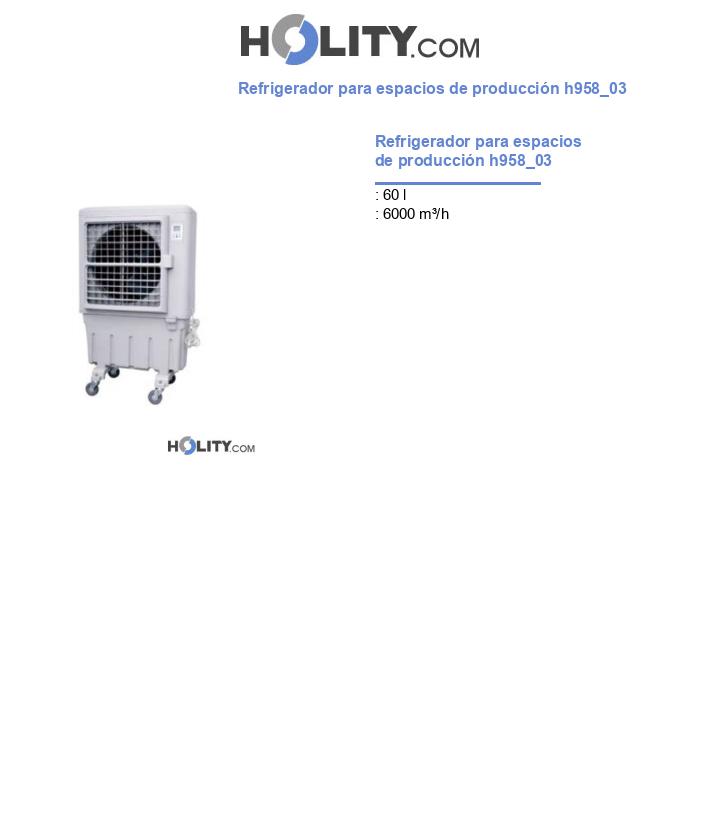 Refrigerador para espacios de producción h958_03