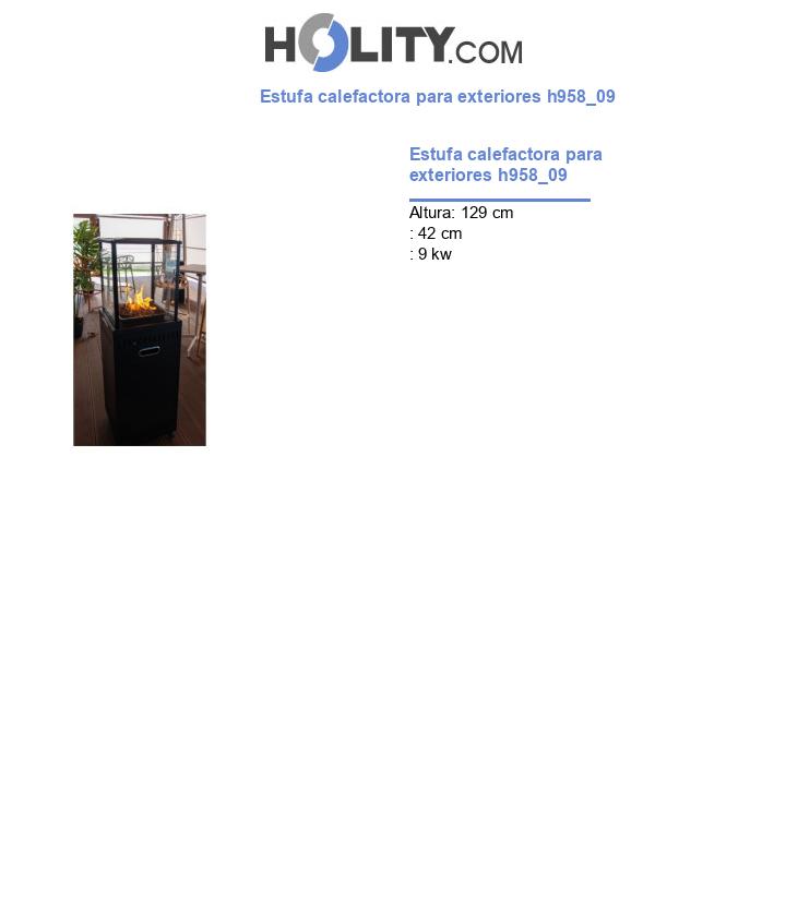 Estufa calefactora para exteriores h958_09